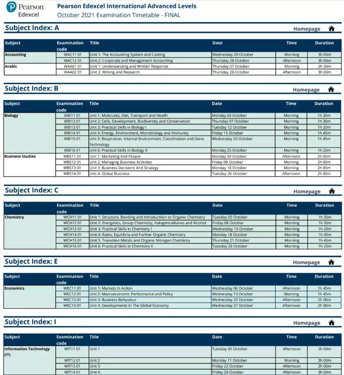 2021-2022年A-Level考试时间表收藏哦