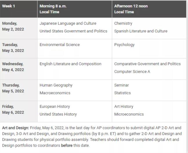 定了！2022最新AP考试时间和考试线上线下结合！