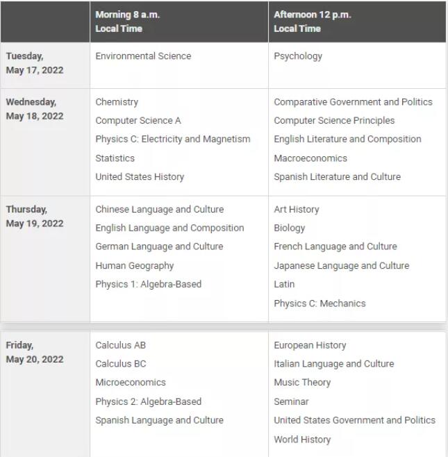 定了！2022最新AP考试时间和考试线上线下结合！