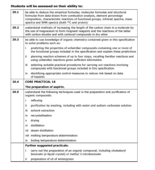 ALevel化学第五单元知识点整理要掌握哦