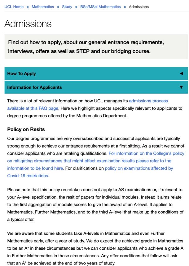 最新消息：UCL 数学系、统计科学系、经济系不接受重考成绩！