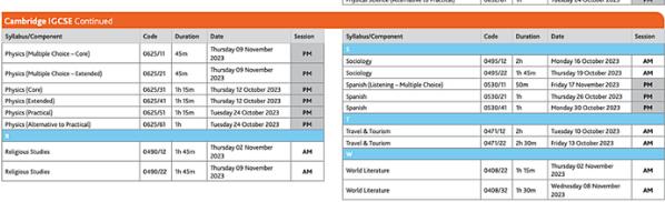 汇总！2023年IGCSE/A-Level秋季大考报名&考试时间表！