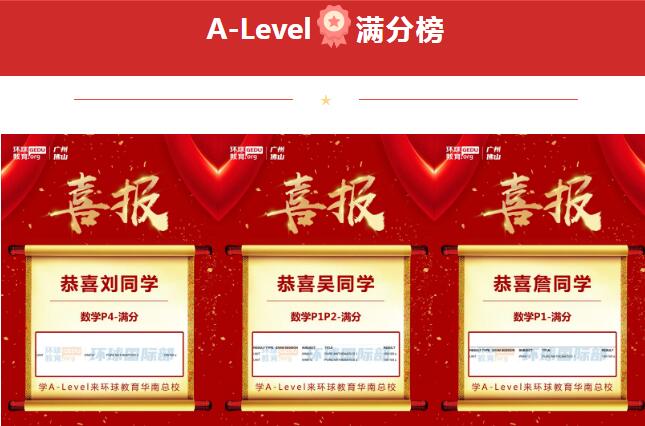 满屏A/A*、满分！广州环球国际部ALevel夏季大考喜报刷屏！激发你的无限可能！