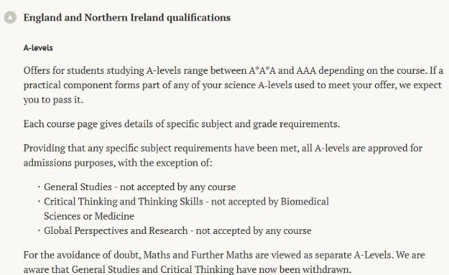 A-Level选科踩雷！考到A*才被英国G5告知这些科目不被接受……