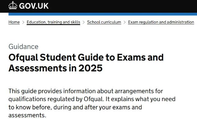 25年英国官方A-Level&GCSE考试指南发布！