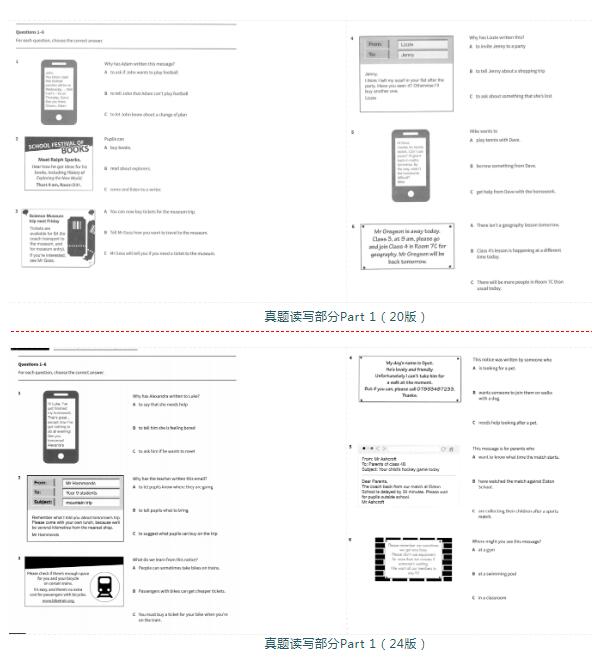 KET考试难度升级？剑桥官方最新KET真题对比，从阅读、写作及词汇入手分析变化！