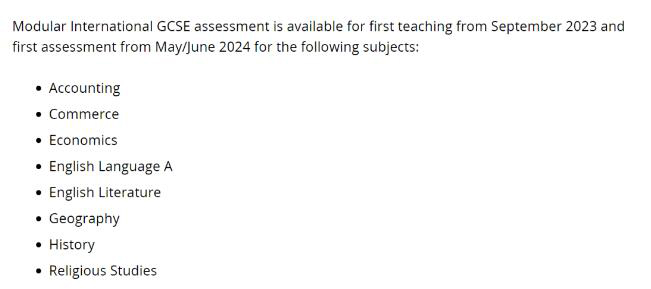 Edexcel爱德思IGCSE部分科目从2024起可选Modular模块型考试方式