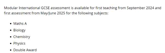 Edexcel爱德思IGCSE部分科目从2024起可选Modular模块型考试方式