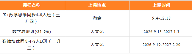 广州环球数学思维秋季班！让G1-G6的孩子新学期赢在起跑线